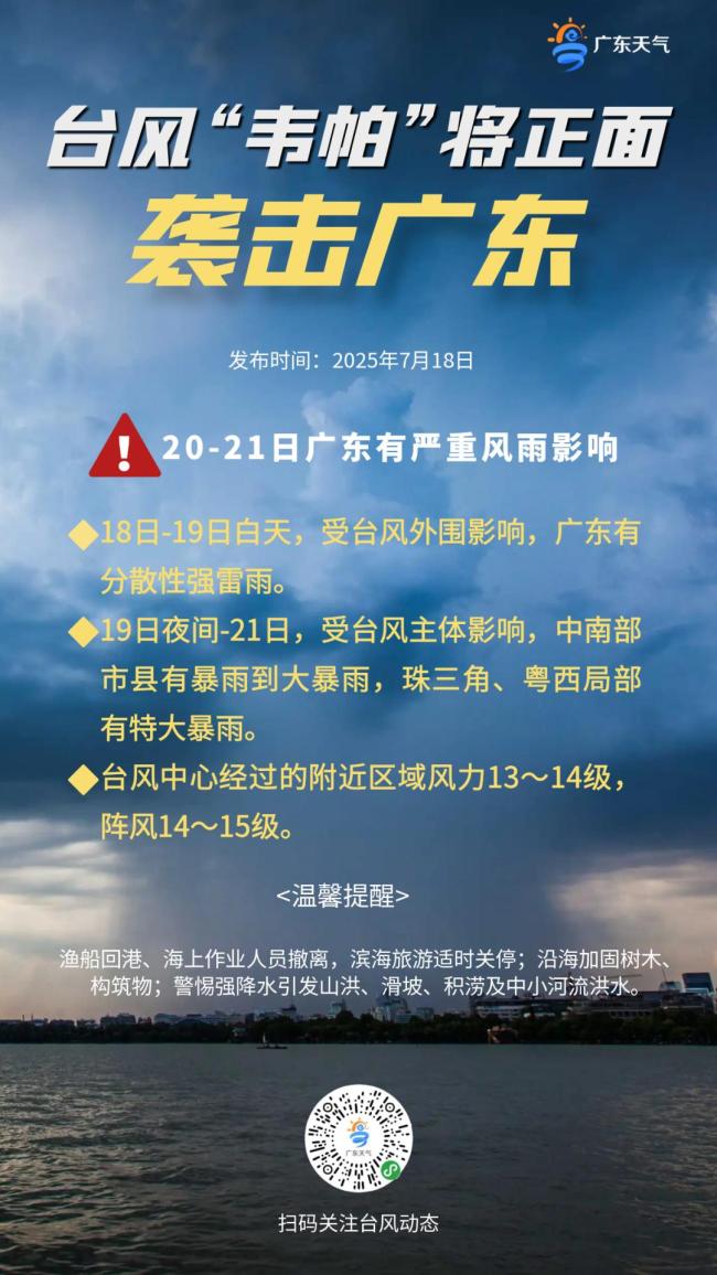 台风韦帕或以巅峰强度登陆广东